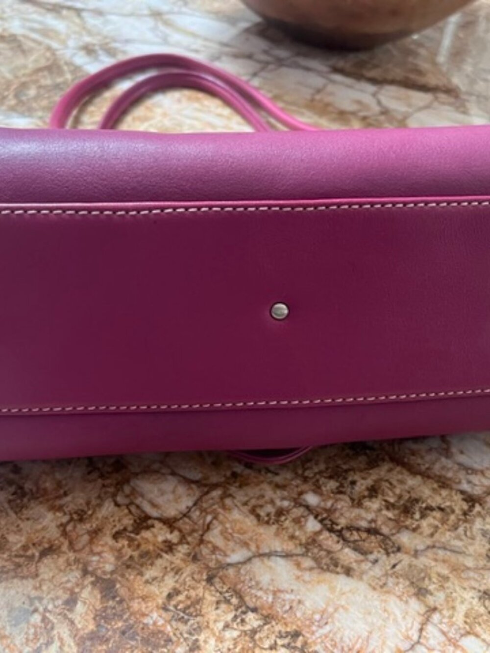 Cole Haan Alexa Leather Fuschia Handbag - Picture 5 of 5
